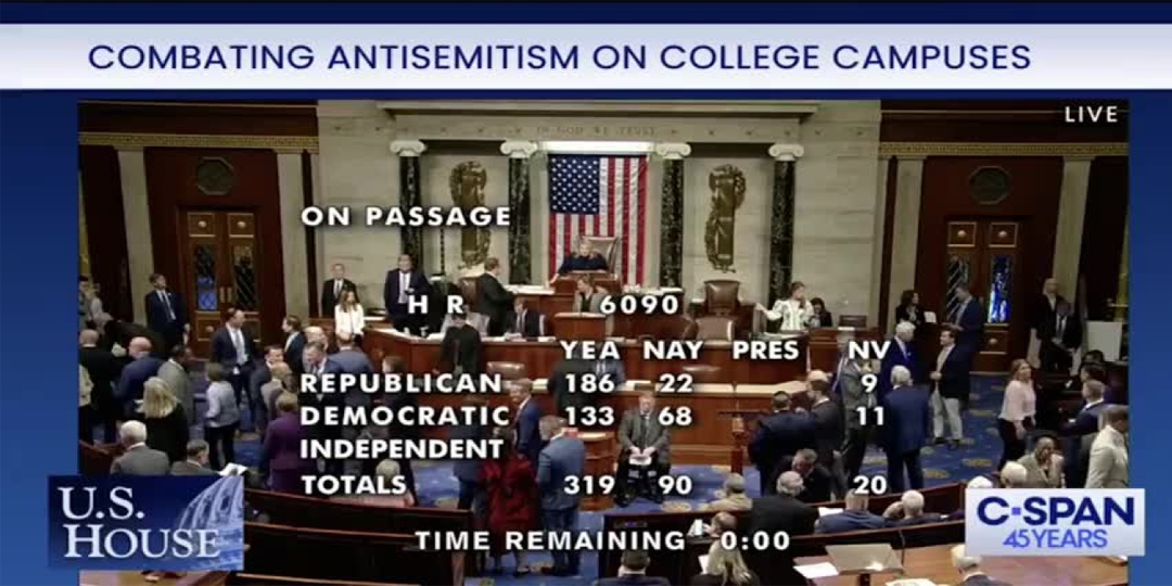 Cámara de Representantes aprueba controversial ley para prohibir expresiones “antisemitas” en las universidades